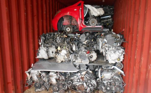 Japanese used auto parts container export to Dubai