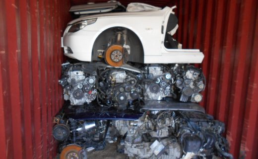 Japanese used car parts container export to Dubai