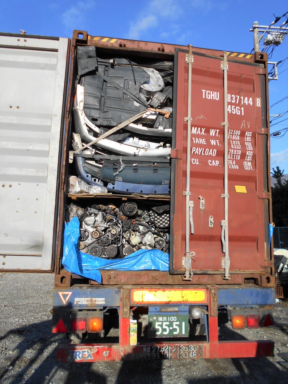 Used Japanese car parts export to Vladivostok